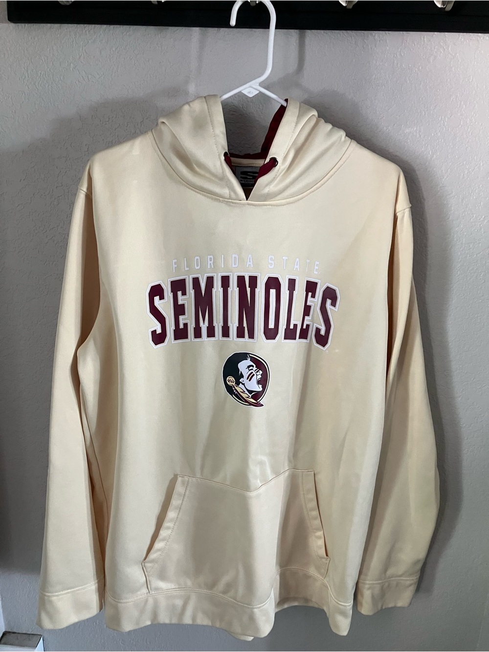 Stadium Athletics Cream Florida State Seminoles Crewneck Hoodie with Garnet Logo
